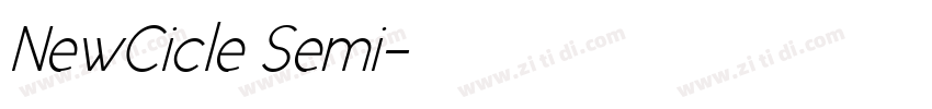 NewCicle Semi字体转换